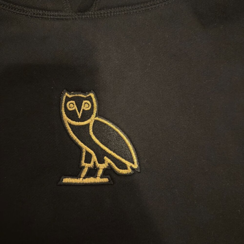 Black Hoodie Sweater with Gold Owl Embroidery - Picture 7 of 7